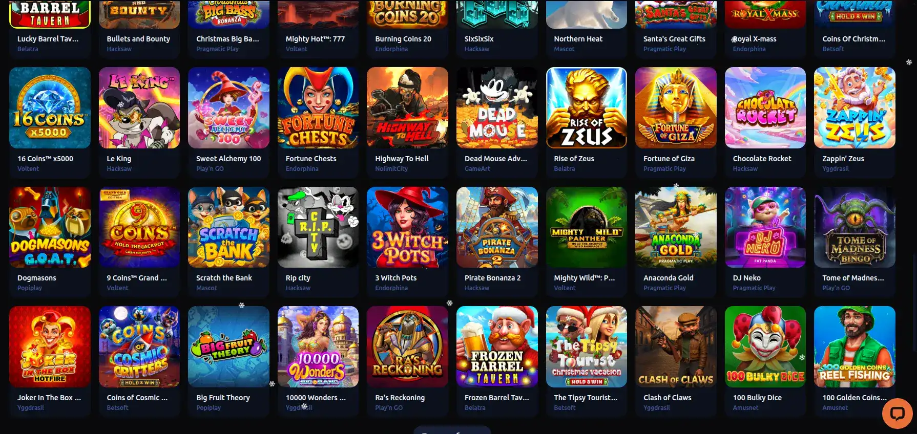 Lev casino — интерфейс платформы